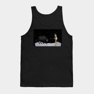 300 (young leonidas vs the wolf) (painted) Tank Top